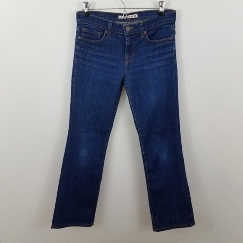 J brand jeans‎ mid rise straight leg oys womens 26 x 28 stretch medium wash